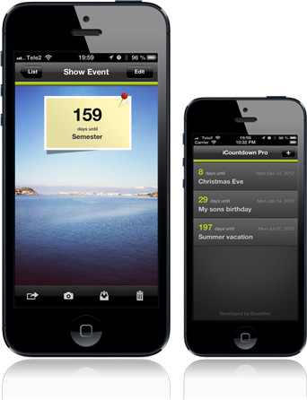 Nedräknings app - iCountdown Pro